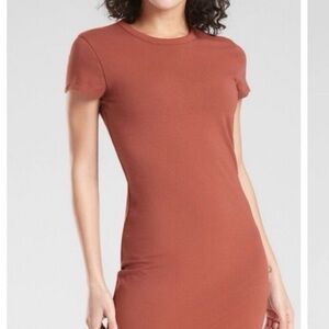 NWOT ATHLETA Destin’s reversible dress in russet brown and energetic peach